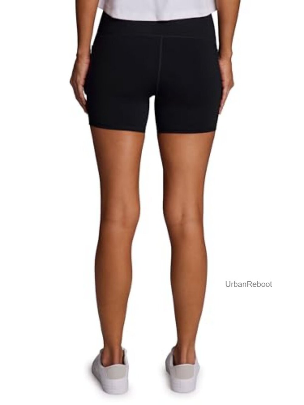 Women's 5" High Waisted Bike Shorts with Pockets, Squat Proof, Quick Dry - Picture 2 of 4